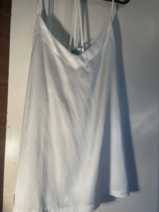 Camiseta tirantes raso blanca