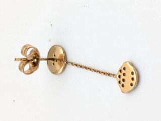 Pendiente oro 18k estrella y cadena  1 unidad