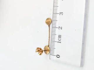 Pendiente oro 18k estrella y cadena  1 unidad