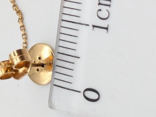 Pendiente oro 18k estrella y cadena  1 unidad
