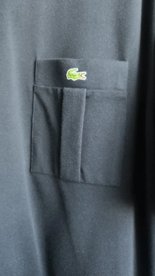 Camisa Lacoste Blanca y Azul marino