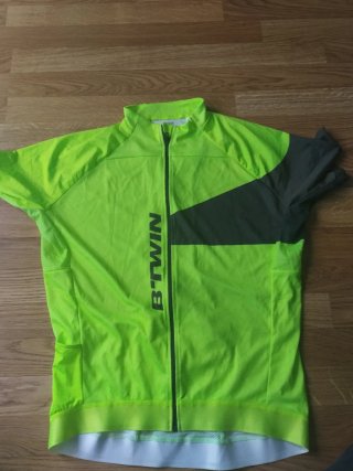 Maillot ciclismo B'TWIN verde lima