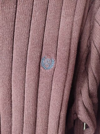 Jersey Chaps V-Neck Rayas Vino XXL