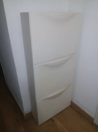 Zapatero blanco de plástico