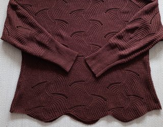 Jersey Calado Marrón Shein XXL Oversize Crochet