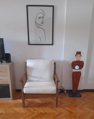 2 Sillones y Tumbona Madera y Tela