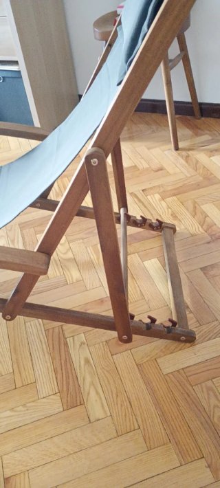 2 Sillones y Tumbona Madera y Tela
