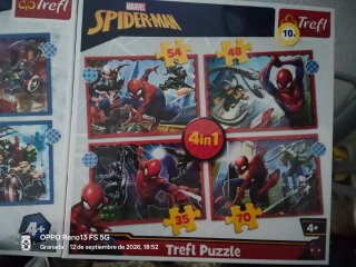 Puzzles Marvel Avengers y Spiderman 4 en 1