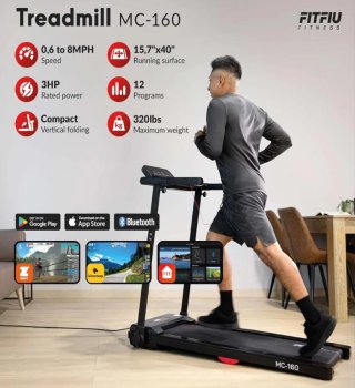 Cinta de Correr FITFIU Fitness MC-160 Plegable
