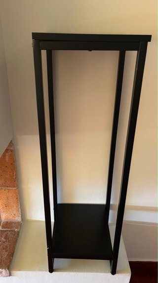 Soporte plantas macetas alto metal negro 95 cm