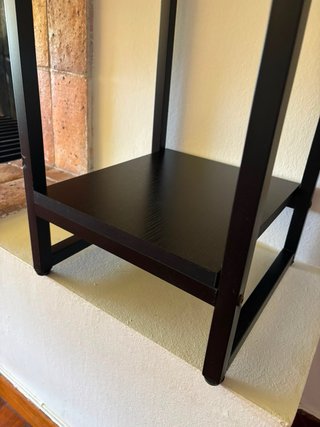 Soporte plantas macetas alto metal negro 95 cm