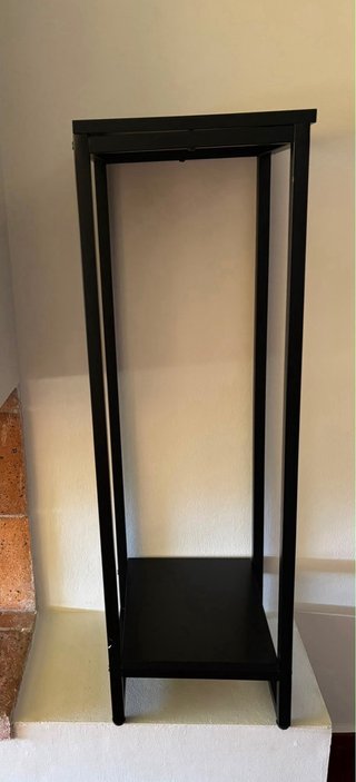 Soporte plantas macetas alto metal negro 95 cm