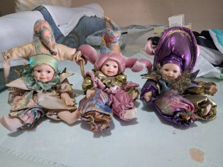 3 Muñecas de Porcelana Decorativas