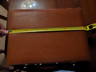 Maletín Piel Vintage Marrón y Dorado