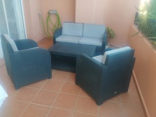 Conjunto Muebles Jardín Resina Gris