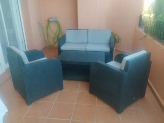 Conjunto Muebles Jardín Resina Gris