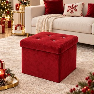 Pouf Mastro Bianco con strass