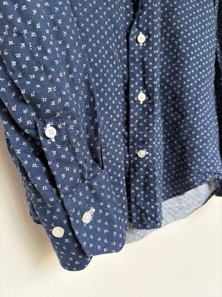 Camisa Carolina Herrera Azul Estampada