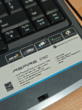 Acer Aspire 5735Z Portátil Negro