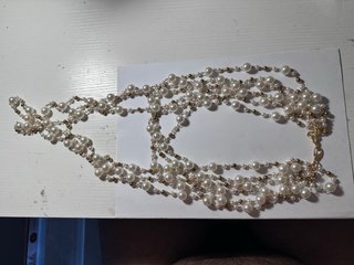 Collana donna perle bianche e oro