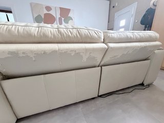 Sofá 2 plazas piel reclinable eléctrico