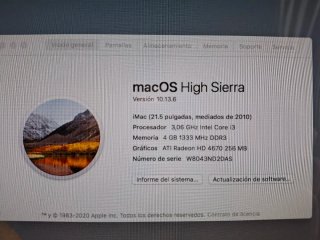 iMac 21.5 2010 Plata/Negro