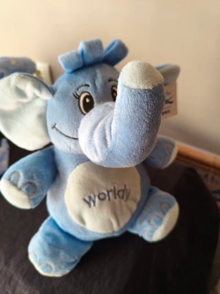 Peluche elefante azul Worldy