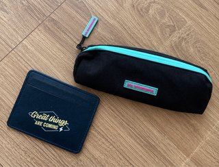 Estuche y Tarjetero Mr Wonderful Negro/Azul