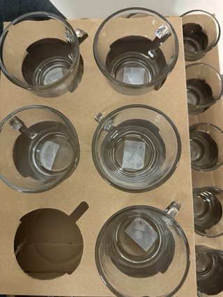 Lote 100 tazas café grandes o pequeñas vidrio