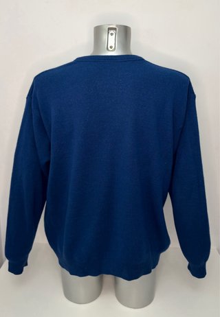 Jersey Lacoste Lana Azul Cuello Pico Vintage
