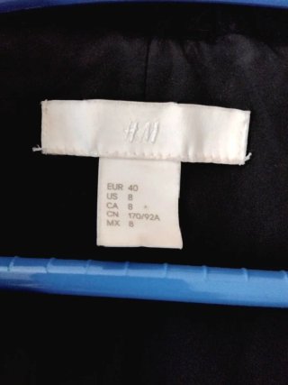 Chaqueta abrigo doble botonadura negra