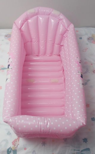 Bañera Hinchable Minnie Rosa Lunares con adaptador