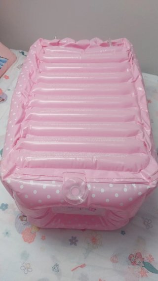 Bañera Hinchable Minnie Rosa Lunares con adaptador