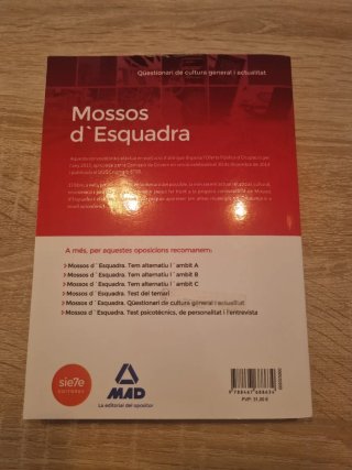 Mossos d`Esquadra. Qüestionari de cultura gener...