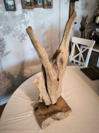 Escultura Madera Orgánica Decorativa