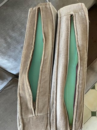 Divano a tre posti in velluto verde marrone