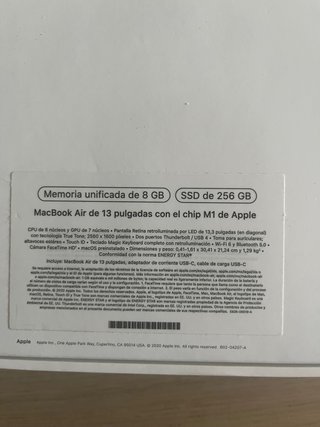MacBook Air 2020 Plata/Gris Espacial