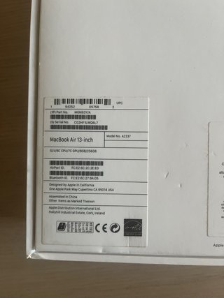 MacBook Air 2020 Plata/Gris Espacial