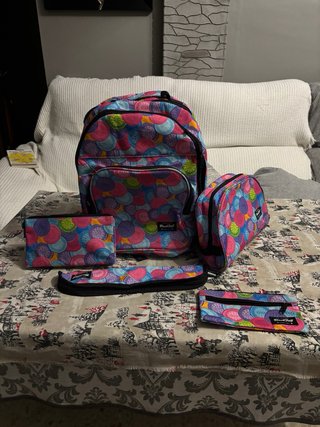 Maleta escolar niña 2cartucheras funda flauta