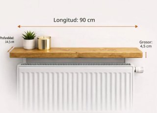 Estantería madera radiador. Nueva