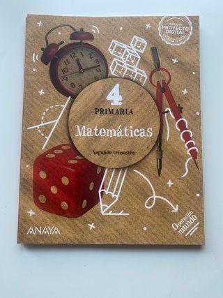 Matemáticas 4o Primaria. Ed. ANAYA Tres trimestres