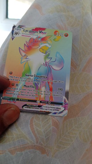 Carta Pokémon Lycanroc VMAX Rainbow Rare
