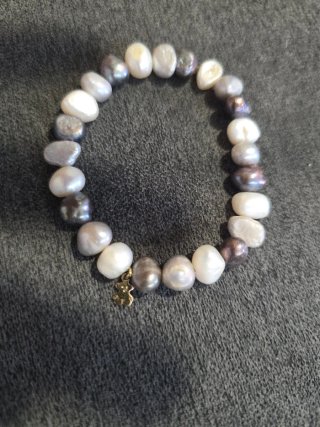 Pulsera Tous Perlas y Oso Dorado