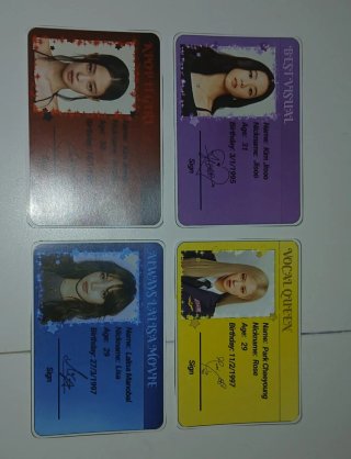 4 Tarjetas ID Blackpink