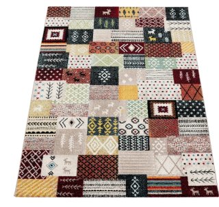 Alfombra patchwork multicolor