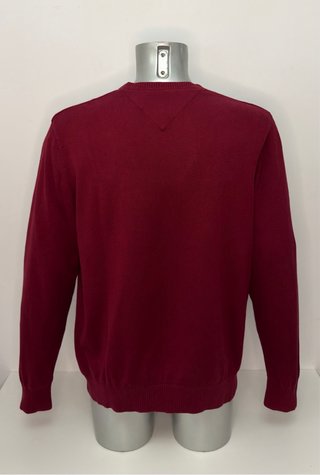 Jersey Tommy Hilfiger Granate Cuello Pico Talla L