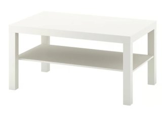 Mesa baja auxiliar Ikea blanca