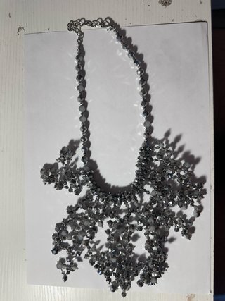 Collana donna grigio/argento