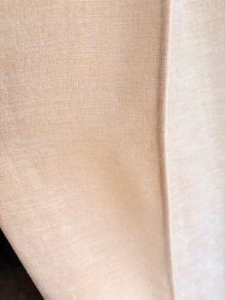 2 Cortina de terciopelo beige 135x260