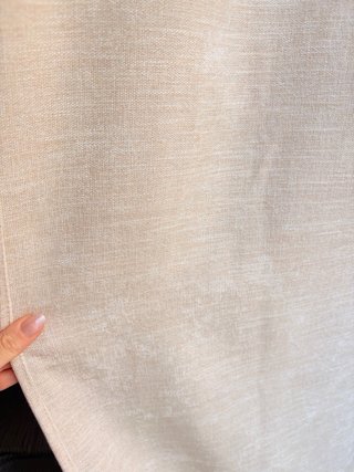2 Cortina de terciopelo beige 135x260